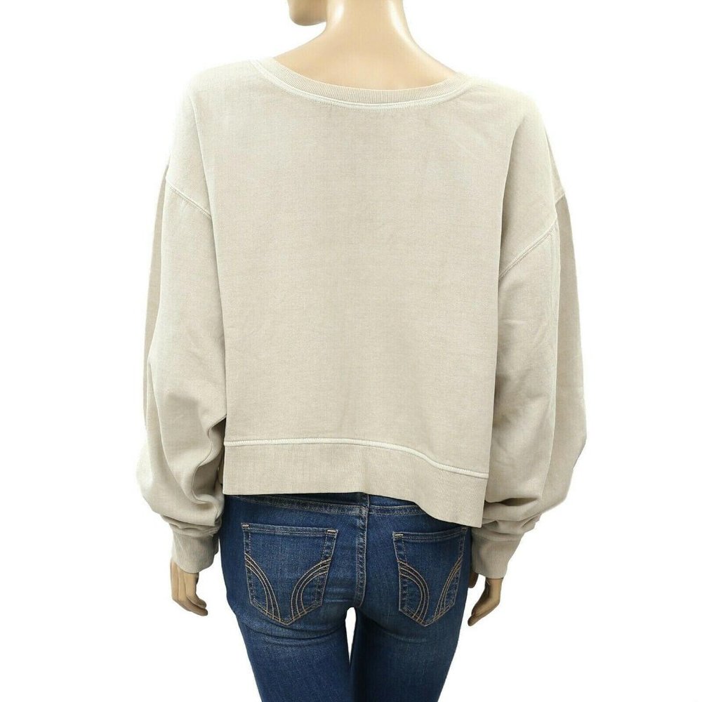 Free People Solid Pullover Top Ribbed Oversized S… - image 3
